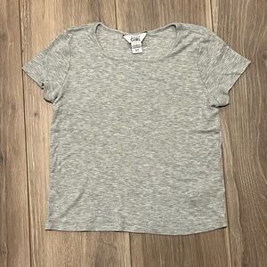 Athleta Girl Gray Ribbed Top